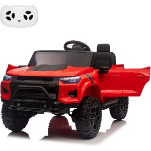 24V 2-Seater Kids Ride On Truck, Electric Car Toy with Remote, LED Lights, MP3, Back Storage & Soft Start - 1 of 4
