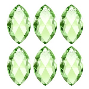 Unique Bargains K9 Crystal DIY Grid Chandelier Oval Pendant beads 1.5" 6 Pcs - 1 of 4