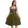 Womens Dress Costumes for Traditional Carnival Halloween Cap Sleeve Jacquard Button Front 2 Piece Dress - 2 of 4