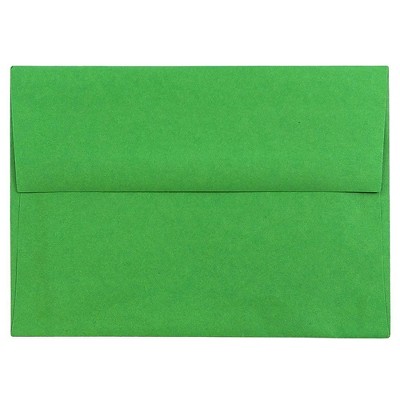 JAM Paper A6 Colored Invitation Envelopes 4.75 x 6.5 Green Recycled 67195H