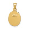 Black Bow Jewelry 14k Yellow Gold Satin & Diamond-Cut Oval Baptism Pendant, 10 x 18mm - 3 of 4