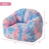 Colorful Bean Bag Chair for Kids Adults, Living Room Furniture Tie-Dye Beanbag Couch Sofa, Soft Fluffy Faux Fur Bean Bag Lazy Sofa for Gaming Reading - 2 of 4