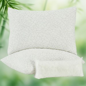 APSMILE Rayon Derived from Bamboo Pillows Adjustable Shredded Memory Foam Pillow with Removable Cover - 1 of 4