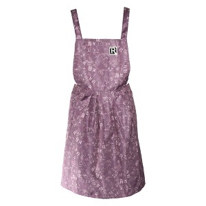 Unique Bargains Cross Back Aprons with Pockets Adjustable Painting Pinafore Purple 1 Pc - 1 of 4