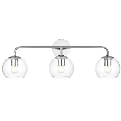 Elegant Lighting Genesis 3 light Chrome and Clear Bath Sconce