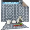 LunaLulinlk Dish Drying Mat, Oversized 19x24 in. Super Absorbent Waterproof & Slip-Resistant Grey - 3 of 4