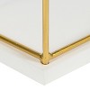 24" x 4" 2pc Decorative Wall Shelf Set White/Gold - Uniek - 3 of 4