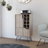 FURNIinspireWine Racks Bar Cabinet Kitchen Cupboard With 8 Built-In Wine Rack, Single Door, Storage Furniture, Gray, 13.3"*23.9"*13.3" - 2 of 4