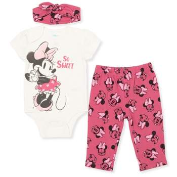 Disney Minnie Mouse Girls Fleece Zip Up Hoodie And Jogger Pants