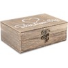 Juvale Mr & Mrs Wood Engagement and Wedding Ring Box with Burlap Pillow Lining - image 3 of 4