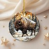 Lomsoe Cow Ornaments Cow Ceramic Ornaments Christmas Tree Hanging Decor Christmas Gift Christmas Decor - 3 of 4