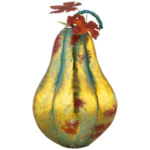 Northlight Fall Harvest Metal Gourd Tabletop Decoration - 14" - 1 of 4