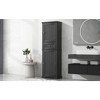 Akoasm MDF Tall Floor Bathroom Storage Cabinet With Drawers & Adjustable Shelf-Black - 3 of 4