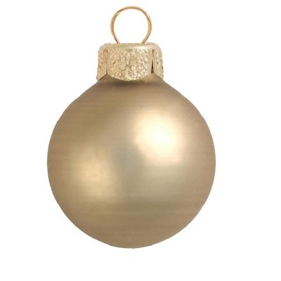 Northlight 2ct Matte Glass Ball Christmas Ornament Set 6" - Gold