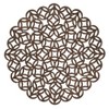 4pk Wood Laser Cut Tablemats - Saro Lifestyle: Geometric Round Placemats, 15" Brown, Non-Woven Fabric, Set of 4 - 2 of 4