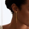 Gold Earrings for Women Trendy, Simple Dainty 14K Gold Plated Paperclip Square Chain Link Dangle Pin Stud Huggie Earrings Lightweight - 2 of 4