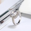 Halo Bridal Engagement Ring for Women 4 CT CZ Sterling Silver Ginger Lyne Collection - 4 of 4