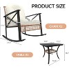 Jojoka 3-Piece Patio Furniture Set, PE Rattan Rocking Bistro Chairs w/ Soft Thick Cushions & 2-Tier Coffee Table for Balcony, Backyard, Lawn - 2 of 4