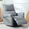 TiramisuBest 360° Swivel Rocking Recliner Chair, Modern Nursery Glider with Side Pocket, Small Recliner for Bedroom & Living, Black - 2 of 4