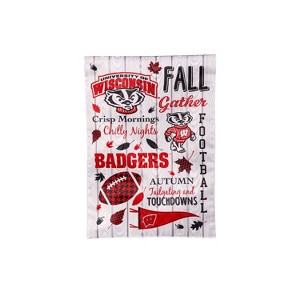 Evergreen University of Wisconsin-Madison Garden Flag 12 x 18 Inches Indoor Outdoor Decor - 1 of 1