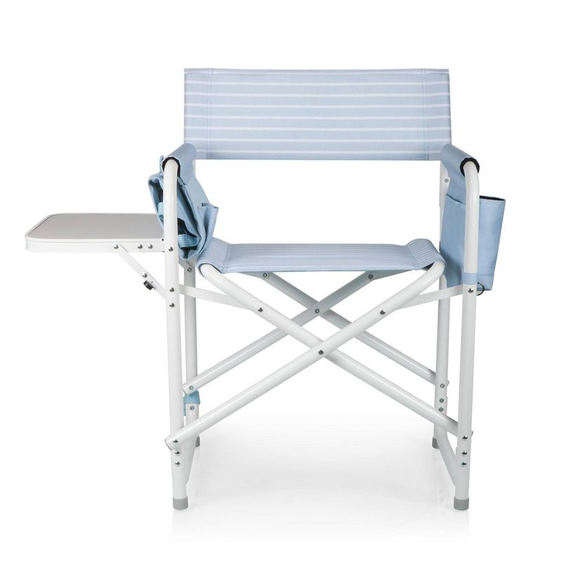 Picnic Time Outdoor Directors Chair - Mod Denim Stripes, 4 of 20