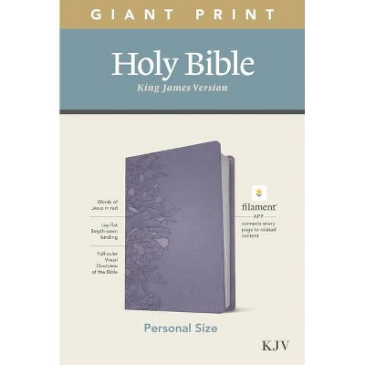 KJV Personal Size Giant Print Bible, Filament Enabled Edition (Leatherlike, Peony Lavender) - Large Print (Leather Bound)