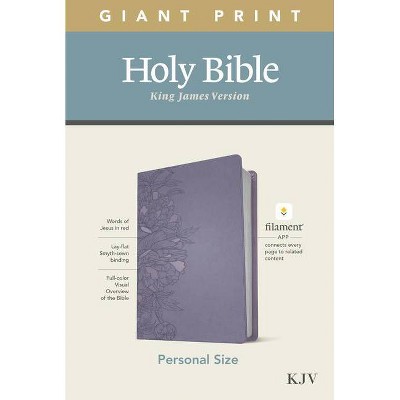 KJV Personal Size Giant Print Bible, Filament Enabled Edition (Leatherlike, Peony Lavender) - Large Print (Leather Bound)