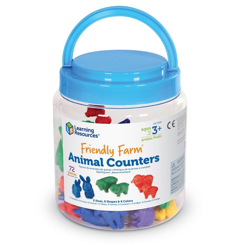 Learning Resources Friendly Farm Animal Counters, Set of 72, 4 of 5
