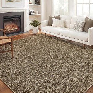 Coucheta Washable Area Rug , Modern Non-Slip Low Pile Indoor Carpet Machine Washable Soft Floor Mat for Living Room Bedroom Office,Multi-Color & Size - 1 of 4