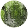 Green And Lime Green Abstract Washable Indoor Outdoor Area Rug - 4 of 4