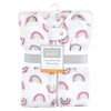 Hudson Baby Infant Girl Plush Sleeping Bag, Sack, Blanket, Long-Sleeve Modern Rainbow - 2 of 2