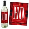 Big Dot of Happiness Ho, Ho, Ho Jolly Santa Claus - Christmas Party Decorations for Women and Men - Wine Bottle Label Stickers - Set of 4 - 2 of 4