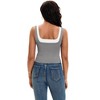 ATHLECHIC Women's Color Block Sleeveless Square Neck Crop Sport Tank Tops - 4 of 4