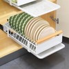 TROPOW Teleskopschublade Ausziehbare Schublade Für Kabinett Teller Schrank Organizer Küche Geschirrabtropfgestell Mit Abtropfschale Ohne Bohren - 2 of 4