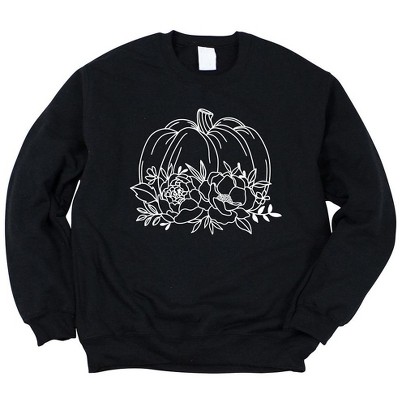 Simply Sage Market Women's Graphic Sweatshirt Floral Pumpkin