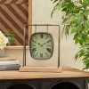 12"x10" Wood Pendulum Clock with Wood Base Gray - Olivia & May - image 2 of 4