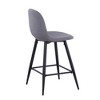 Fabric & Metal Mid-Century Modern Counter Stool (Set of 2) with Upholstered Seat and Backrest for Kitchen, Bar, or Counter Area - 4 of 4