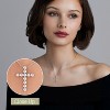 GILDED 1 CTTW Lab Grown Diamond Cross Pendant in Sterling Silver & 14KT Gold Plated Silver, 18 Inch Chain - 3 of 4