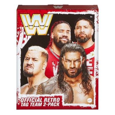 Bloodline WWE Retro 4-Pack Ringside Exclusive Roman Reigns, Solo Sikoa, Jey Uso & Jimmy Uso Action Figure