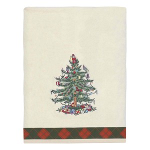 Spode® Christmas Tree Tartan Bath Towel - 1 of 3