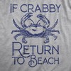 Mens If Crabby Return To Beach T Shirt Funny Sarcastic Irritable Joke Graphic Tee For Guys - Crazy Dog Men's T Shirt - image 2 of 4