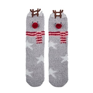 Bioworld Adult Super Soft Fuzzy Crew Socks - 1 of 2
