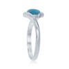 Caribbean Treasures Sterling Silver, Round Larimar, Swirl Design Ring - Available Sizes:  9 ,  8 ,  7 ,  6 - 2 of 3