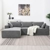 NicBex Modular Sectional Sofa,Chenille L-Shaped Compressed Couch with 2 Pillows for Living Room,Apartment,Office,No Assembly Require,Gray - 2 of 4