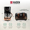 Haden Heritage 4 Slice Wide Slot Stainless Steel Toaster Bundled with 12 Cup Programmable Drip Coffee Maker Coffee Machine, Black & Copper - 4 of 4