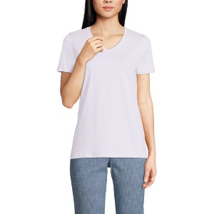 Lands' End Women's Relaxed Supima Cotton V-Neck T-Shirt - 1 of 4