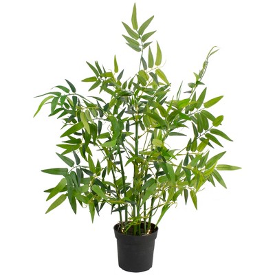 Northlight 24" LED Lighted Potted Artificial Bamboo Plant