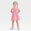 Toddler Girls' Hearts Tank Valentine's Day Dress - Cat & Jack™ Red/Pink - 3 of 3