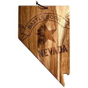 Rock & Branch  Origins Nevada Cutting Board Brown: Acacia, Lightweight, Stamped Design, Hand Wash, 15.375"x9.875" - 1 of 4