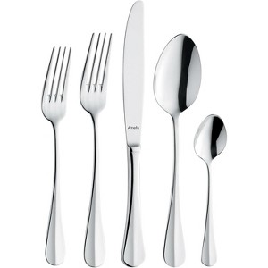 Amefa Baguette 20-Piece Premium 18/10 Stainless Steel Flatware Set, High Gloss Mirror Finish, Silverware Set Service for 4, Rust Resistant Cutlery - 1 of 4